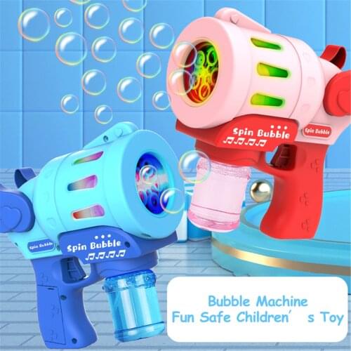 Magic Bubble Blower Machine Summer Funny Electric Automatic Bubble Maker Gun Kids Outdoor Toys Birthday Gift Wedding Supplies