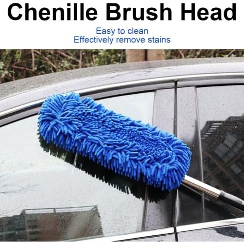 90X4cm High-quality Chenille Car Wash Brush Telescoping Car Wash Cleaning Brush Duster Dust Wax Mop Microfiber Dusting Tool