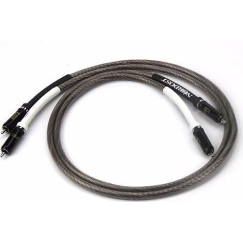 Audiocrast Pair HIFI Single Silver RCA Cable Reference Interconnect Cable with Rhodium plated WBT-1020 Plug