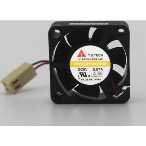 Y.S TECH YW03015005BM DC 5V 0.07A 30x30x15mm 2-wire Server Cooling Fan