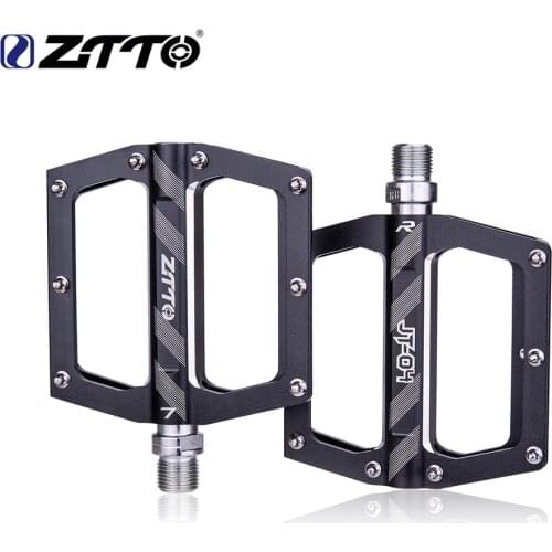 ZTTO MTB CNC Aluminum Alloy Bearings Pedal Bike flat Pedal Road Gravel bike lightweight 8 pins pedal for XC AM JT04