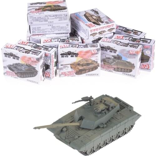 1pcs Assembled Tank Kits World War II military tank assembly model, eight tank combat intelligence toy 1:72