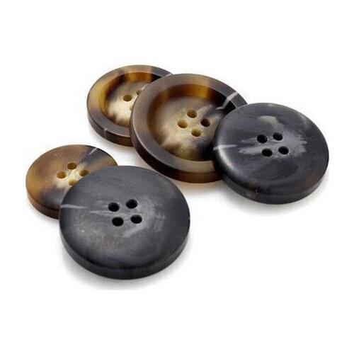 200Pcs/lot 18mm painting flatback buttons bulk resin button sewing products skirt fastener 4-holes trousers black buckle