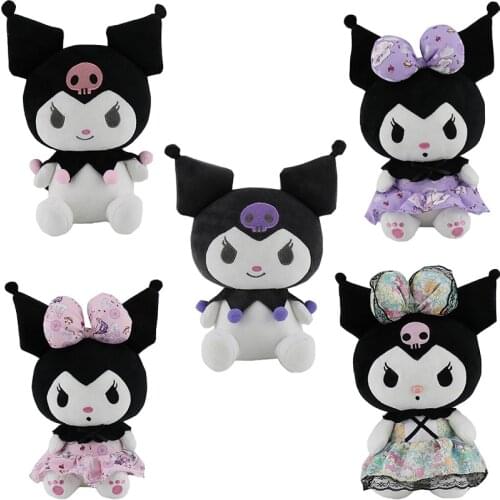 25CM Original Sanrio Kuromii Anime Plush Cute Lolita Princess Dress Stuffed Plush Toys Appease Gilrs Christmas Birthday Gifts