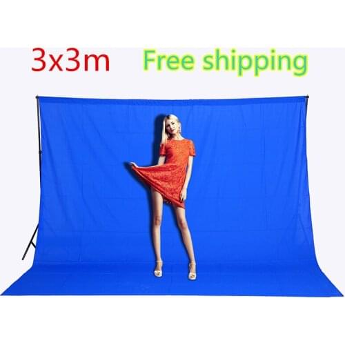 3mx3m Photography background Blue Photo Lighting Studio screen cotton Muslin photo Backgrounds image backdrop