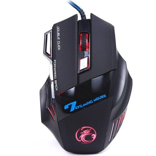 7-Button 3200 DPI Wired Gaming Mouse Colorful Breathing Light Gaming Gaming Mouse Optical USB Wired Gaming Mouse For PC Laptop
