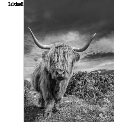 Scottish highland cow Diamond Embroidery diy 5d diamond painting Full square round Cross Stitch,Mosaic rhinestone pictures,decor