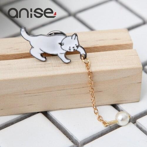 Anise White Brooches For Clothes