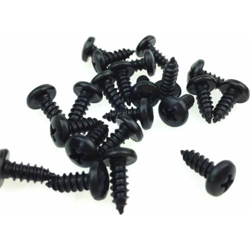Car Accessories Carbon Steel Black Cross Head / Round Head Self-tapping Screw M1.4*5 Plastic Screw 100pcs