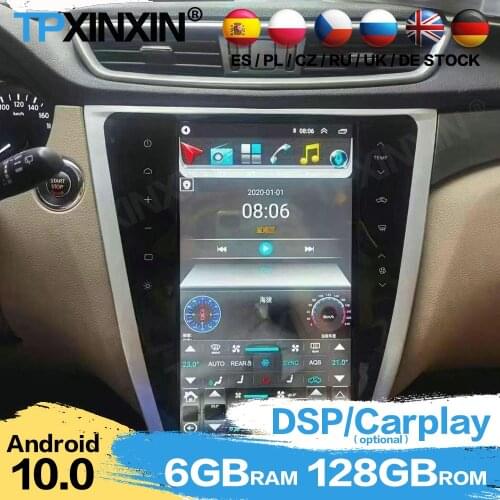 Tesla Screen Car Multimedia Stereo Radio Android For Nissan X-Trail 2013 2014 2015 2016 2017 2018 2019 2020 Receiver Head Unit