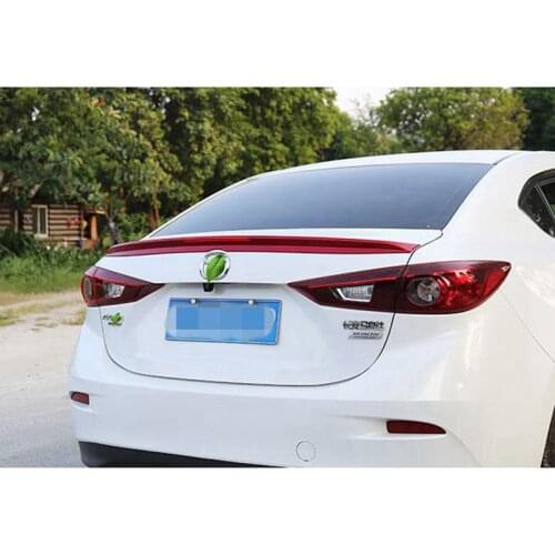 Axela ABS Plastic Rear Trunk Wing Lip Spoiler With LED Light for Mazda 3 Axela Sedan 4-Door 2014 2015 2016