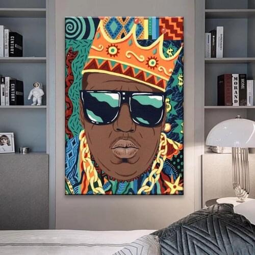 Biggie Smalls The Notorious B.I.G. Hip-Hop Music Canvas Painting Art On Wall Decor Poster And Prints Portrait Picture Decoration