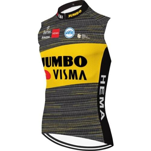 JUMBO VISMA Cycling Jerseys Masculino Ropa Camisa Masculina Jersey Camiseta sleeveless Mallots Ciclismo Hombre Maillot Ciclismo