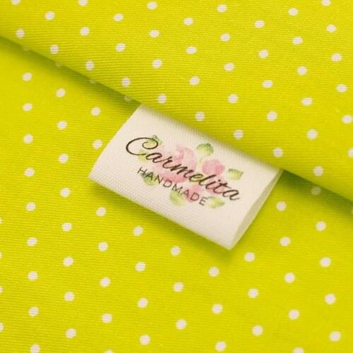 Custom Sewing Label, Handmade Tags, Name, Cotton Ribbon, Logo or Text, Personalized Brand, Clothing, 30mm x 60mm (MD5241)