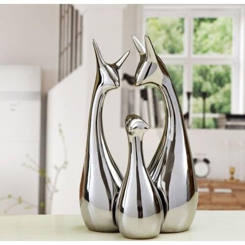 European Modern Abstract Deer Ceramics Indoor Art furnishings Wedding Jewelry Creative gifts Animal furnishings
