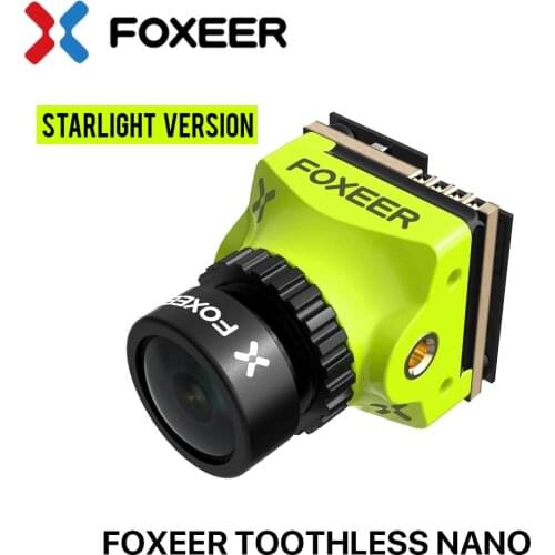 RC FPV Camera,Foxeer Toothless Nano 2 StarLight Mini 1.8/2.1mm FPV Camera HDR 1/2 CMOS Sensor 1200TVL for RC FPV Drone