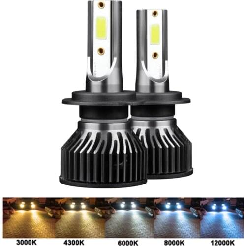 H4 H7 LED Mini Car Headlight Bulb 12000LM 6000K H1 H3 H11 H13 H27 880 9005 HB3 9006 HB4 9007 Running Fog Head Lamp