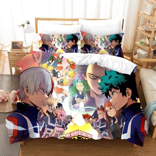 My Hero Academia Bedding Set Anime 3D Duvet Cover Sets Comforter Bed Linen Twin Full Queen King Single Double Size Dropshipping