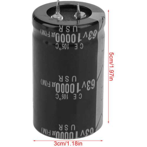 Capacitor Tester 4Pcs 30*50mm Audio Electrolytic Capacitor 10000uF 63V Electronic Component for Amplifier