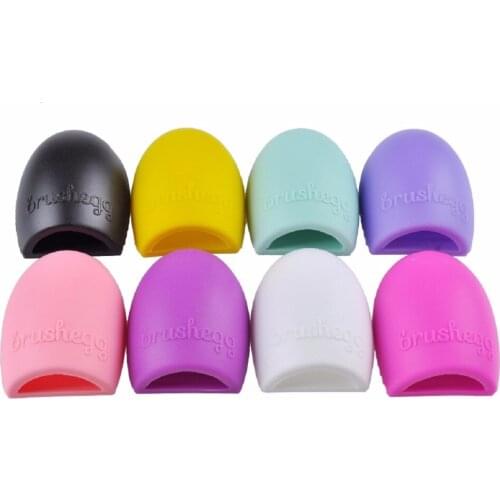 Colorful Egg Shape Clean Make up Brushes Cosmetics Makeup Brushes Scrubber Board Washing Cosmetic Brush Cleaner Tool