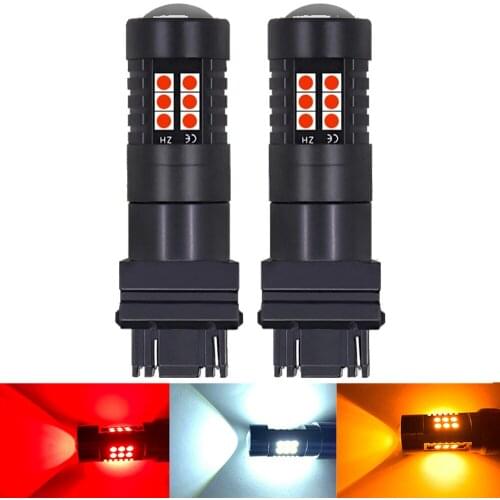 2PCS 1156 P21W LED BA15S PY21W BAU15S White LED 3030 21SMD T20 7443 W21/5W 1157 BAY15D Bulb for Auto Brake Reverse Turn Signal