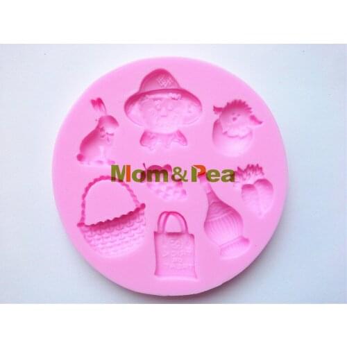 Mom&Pea 0162 Free Shipping Scarecrow Shaped Silicone Mold Cake Decoration Fondant Cake 3D Mold Food Grade Silicone Mould