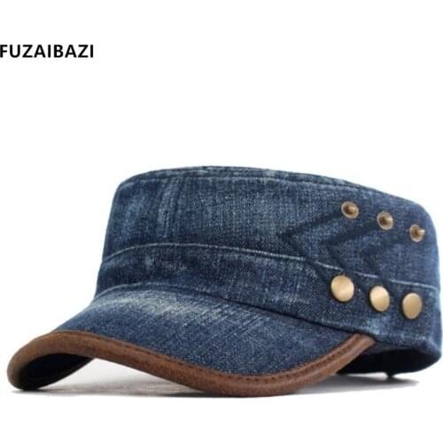 FUZAIBAZI Fashion New Cowboy Hat Military Cap Trend Mens Womens Hats Spring And Fall Snapback Sports Adjustable Size Hat