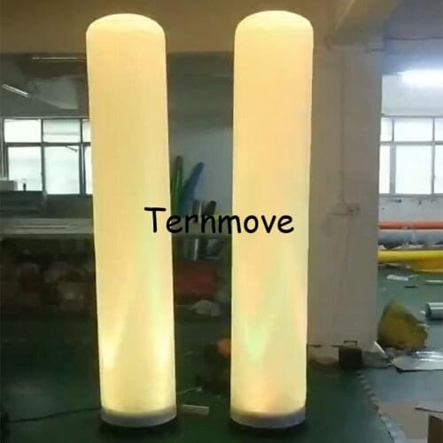 4pcs Inflatable LED Pillar Glow in the Dark Air Dancer LED Tube Fly Guy Puppet Combo Set with Blower for Advertising Event
