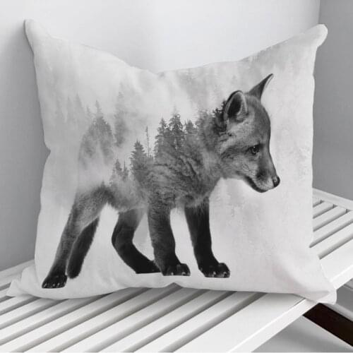 Baby Fox 2 Throw Pillows Cushion Cover On Sofa Home Decor 45*45cm 40*40cm Gift Pillowcase Cojines Dropshipping
