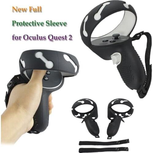 New Full Protective Sleeve for Oculus Quest 2 Touch Controller Cover Skin Handle Shell Knuckle Strap Grip for Oculus Quest 2