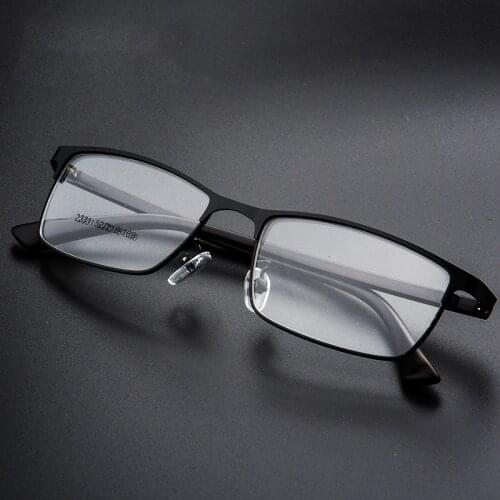 Myopia Glasses Frame Fashion Square Half Frame Eyeglasses Steel Plate Glasses Frames New Frame Glasses Male