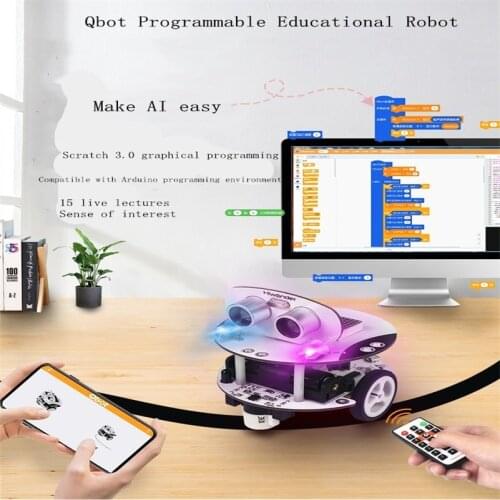 Scratch3.0 programming robot smart car arduino learning kit Qbot maker robot kit