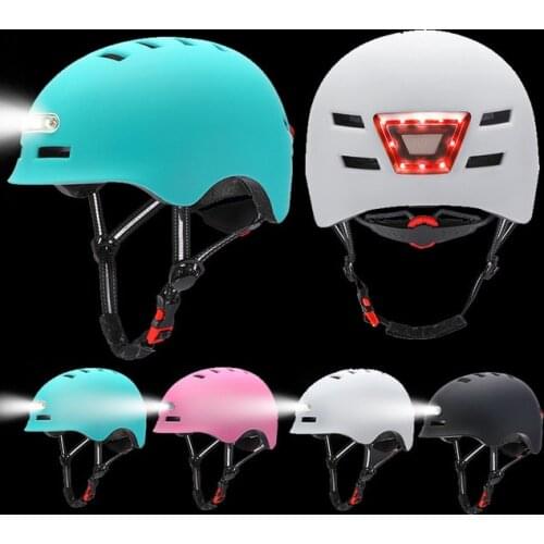 Men Women Smart Flash Light Helmet Bicycle Smart helmet Helmet comfortable and lightweight Mountain Road Scooter port Helmet