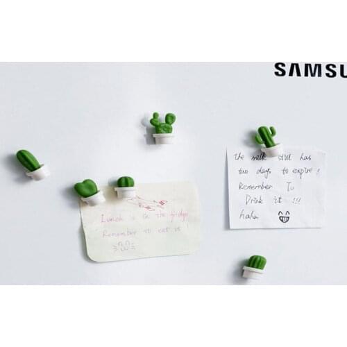 Multi-function 6pcs/Set 3D Cute Refrigerator Magnet Succulent Plant Message Board Kitchen Button Cactus Decoration Accessories