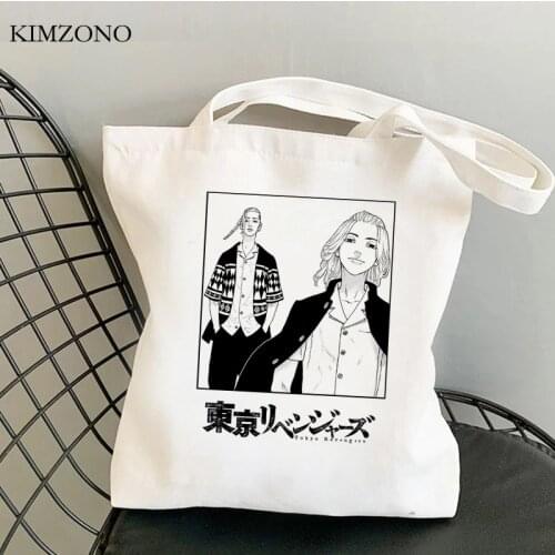 Tokyo Revengers shopping bag handbag canvas shopper bolso cotton eco bag tote reusable sac tissu