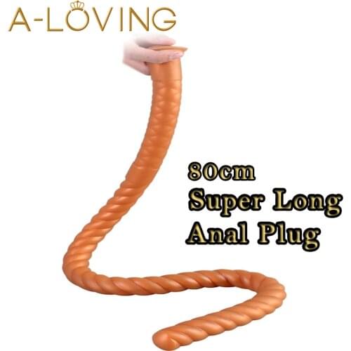 Super Long Dildo Whip Huge Anal Butt Plug With Suction Cup Prostate Massager Big Anus Dilator Adult Erotic Sex Toy for Woman Men