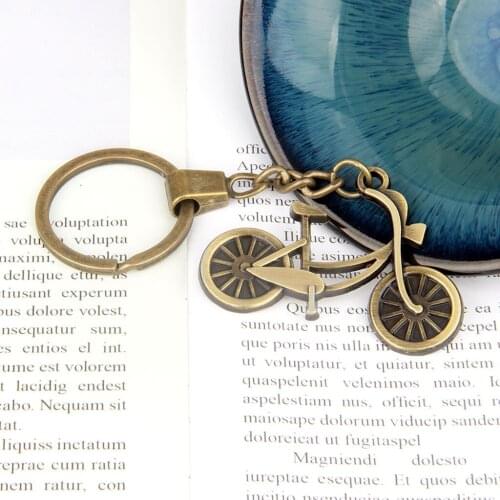Vintage Bicycle Keychain Hanging Handmade Pendants DIY Crafts Copper Jewelry to Decorate Your Pocket, Home, and Bag Purse