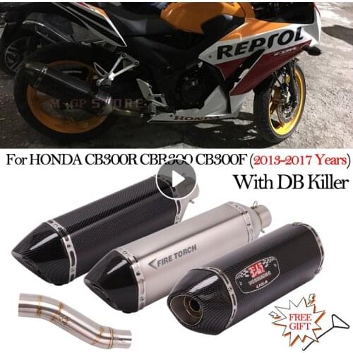 Slip On Motorcycle YOSHIMURA Exhaust Muffler DB Killer Escape Moto Link Pipe For HONDA CB300R CBR300 CB300F 2013 14 15 16 2017