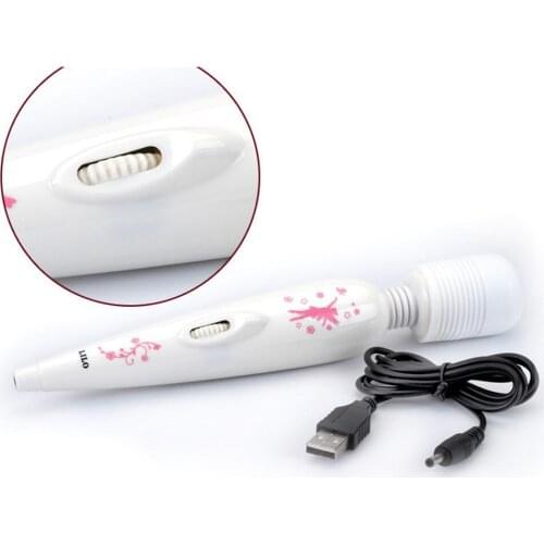 High Level Rechargeable USB Interface AV Vibrator Female Massage Vibrators Adult Supplies Rechargeable AV Stick AV Rod AV BarO35