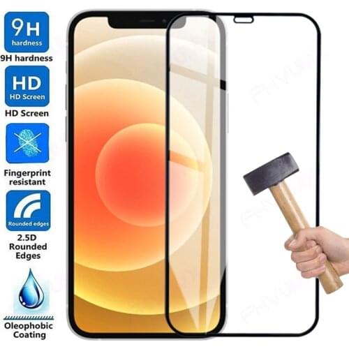 9D Full Cover Glass For iPhone 11 12 Pro XS Max X XR 12 mini Screen Protector iPhone 8 7 6 6S Plus Tempered Glass Film Case