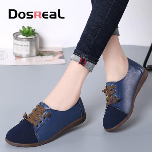 Dosreal Women Cow Suede Leather Loafers Spring Driviers Espadrilles Slip On Ladies Masculino Casual Flats Shoes For Females