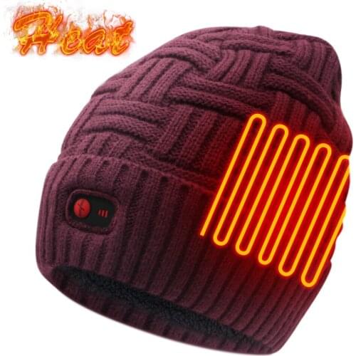 Winter new Fashion Battery Heated hat ski riding outdoor sports heating male and female universal hat