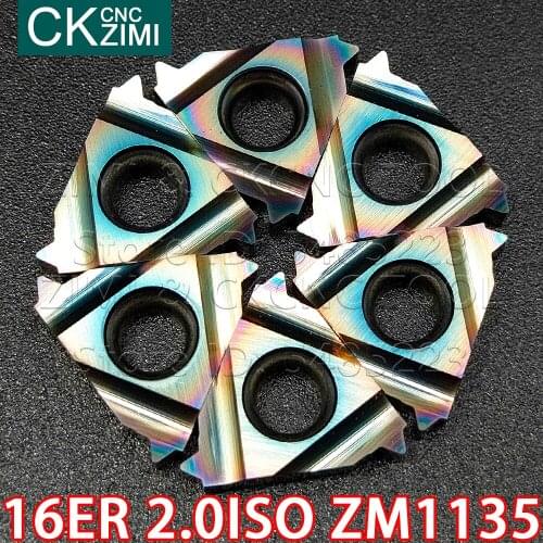 16ER 2.0ISO ZM1135 Carbide insert External thread Threading inserts Turning tools CNC Metal lathe tool for steel stainless steel