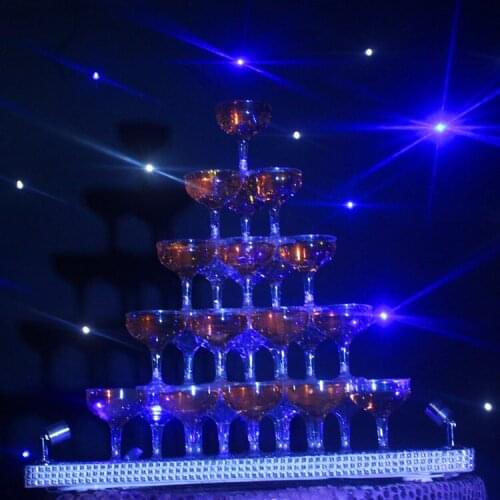 180pcs/lot New arrival celebration champagne cup tower wedding props banquet decoration acrylic plastic champagne goblet tower