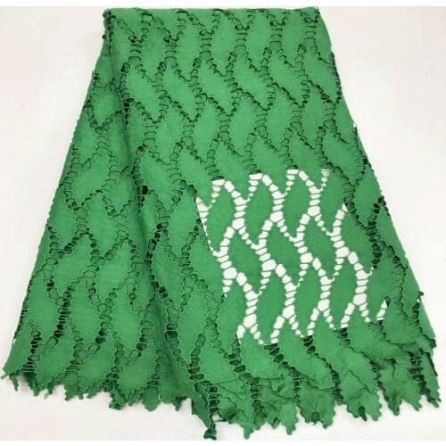 2020 New Arrival Swiss Voile Lace In Switzerland Green Water Soluble Dry Lace For Nigerian Evening Party Hollow Out Cord Sewing