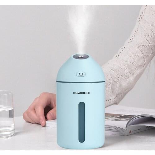 320ml Mini Portable Air Humidifier Soft Light USB Diffuser Car Moisturizing Air Purifier Cool Mist Maker Dormitory Humidifier