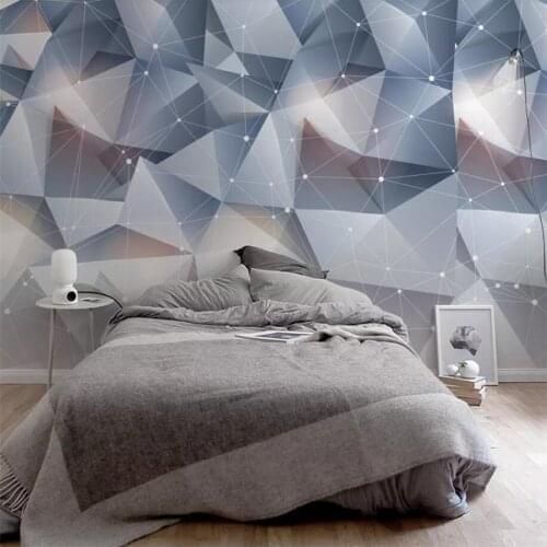 Wellyu Custom 3d wallpaper stereo photo murals triangle modern minimalist background wall papers home decor 3d papel de parede