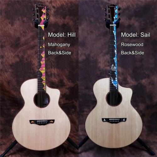 Hill Sail Dadarwood solid wood handcraft acoutic electric guitar,acoustic guitars