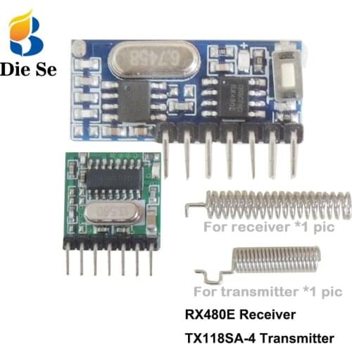 433Mhz Wireless Transmitter and Receiver Module Learning Code EV1527 Decoding Module 4CH output With Learning Button DIY remote
