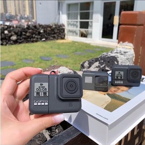 Sport camera 3D case For AirPods 1 2 pro charging box soft silicone Wireless bluetooth earphone protect cover coque